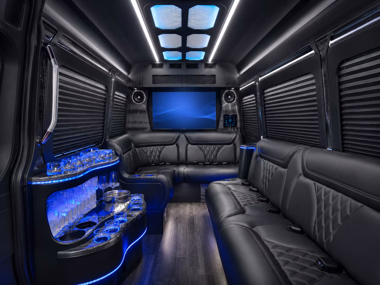 st louis 30 passenger party bus inside